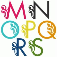 swirly alphabet m-r