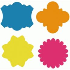 set of 4 label shapes