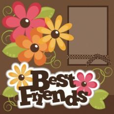 best friends single page scrapbook kit