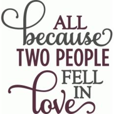 two people fell in love - layered phrase