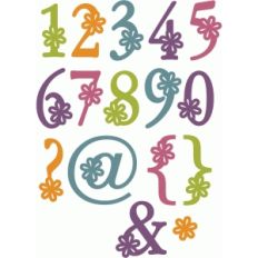 flower alphabet - numbers and punctuation