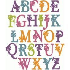 flower alphabet - uppercase