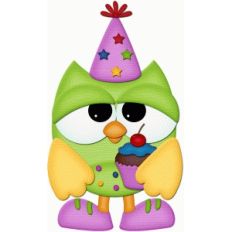 birthday owl w cupcake pnc