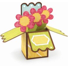 a2 box card: flower pot