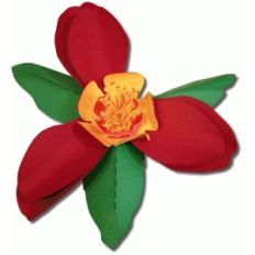3d columbine flower