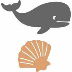 whale and seashell