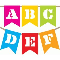 banner garland letters a-f