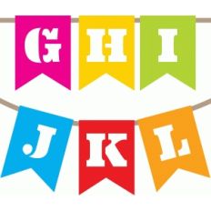 banner garland letters g-l
