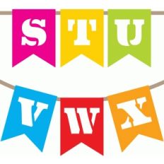 banner garland letters s-x