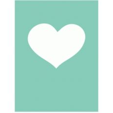 single heart card