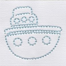 toy ship embroidery
