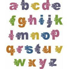 block flower alpha - lowercase