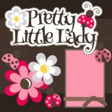 pretty little lady single scrapbook page kit