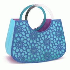 circle handle purse flower lace