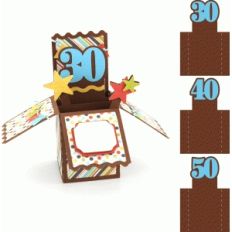box card: birthday age 30, 40, 50