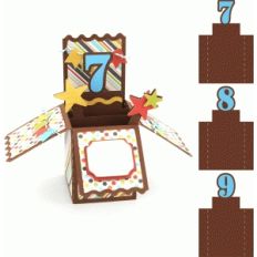 box card: birthday age 7, 8, 9