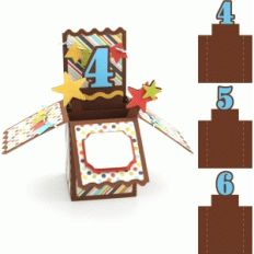 box card: birthday age 4, 5, 6
