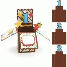 box card: birthday age 1, 2, 3