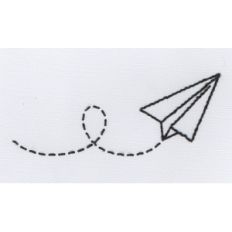 paper airplane embroidery