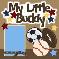 my little buddy single scrapbook page kit