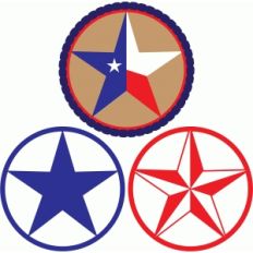 texas star - layered and silhouettes