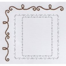 doodle border embroidery pattern