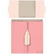 baby squared double folded card