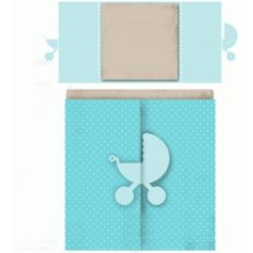 buggy square double folded card