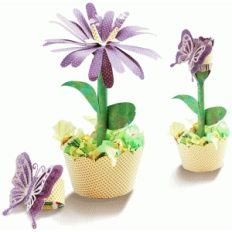 3d flower in a pot