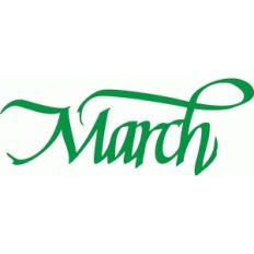 march – italic calligraphy