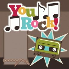 you rock single 12x12 scrapbook page kit