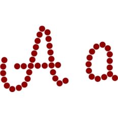 script alphabet: A
