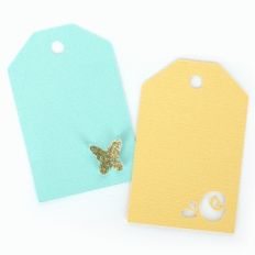 butterfly and rose tags