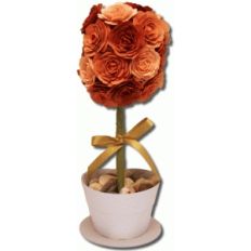 3d rose oval topiary