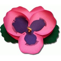 3d pansy flower