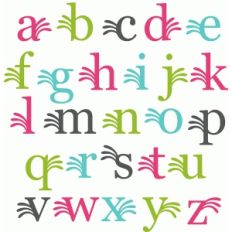 triple swish lowercase alphabet set