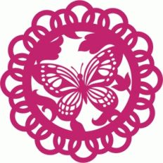 butterfly scallop doily