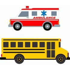 ambulance and school bus