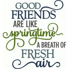 friends like springtime - fresh air - layered phrase