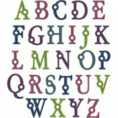 circle dot alphabet - uppercase