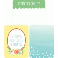 tea party 3x4 journaling cards - friends