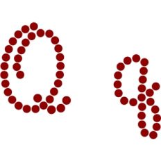 script alphabet: Q