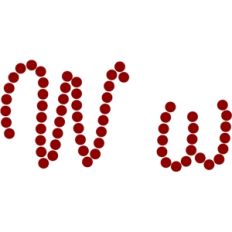 script alphabet: W