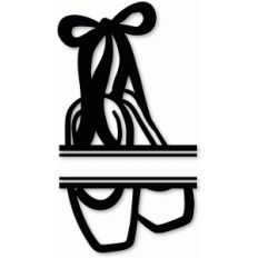 split ballet slipper wall art