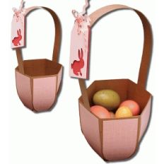 3d easter basket with bunny tag