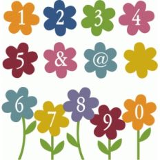 flower garden alphabet - numbers