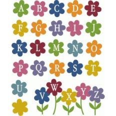 flower garden alphabet - uppercase