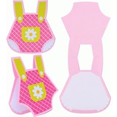 baby girl overalls card