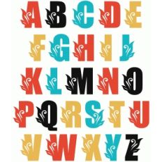 leafy alphabet set