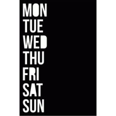 days of the week card
